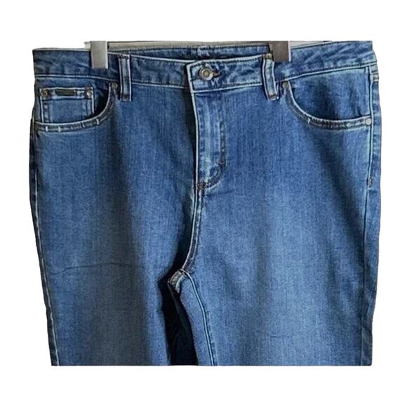 NWT prAna Sienna Skinny Stretch Cotton Mid Rise Jeans 14 / 32 True Blue #3215 - Picture 3 of 14